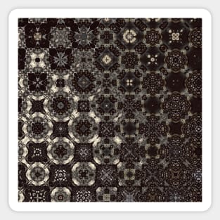 Black and White Pattern Transition - WelshDesignsTP002 Sticker